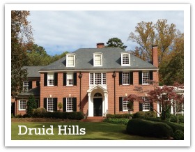 Search Druid Hills homes for sale near Emory University