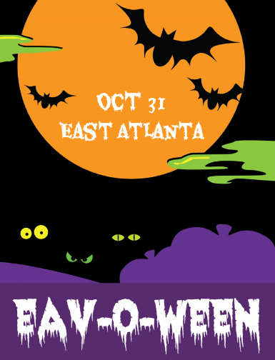 EAV-O-WEEN sign for East Atlanta Halloween Fest