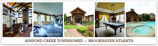 Search the latest Ashford Creek townhomes for sale in the upscale Brookhaven area of Atlanta