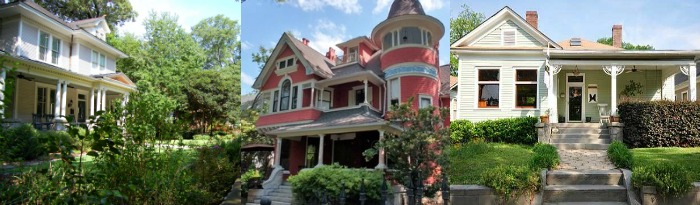 Examples of the homes on tour at the Inman Park Tour of Homes 2019