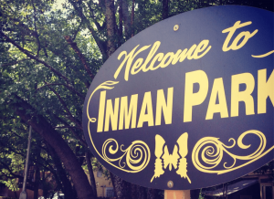 Picture of the Inman Park neighborhood sign