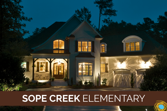 Example of Marietta luxury homes for sale in Sope Creek ELementary school district.