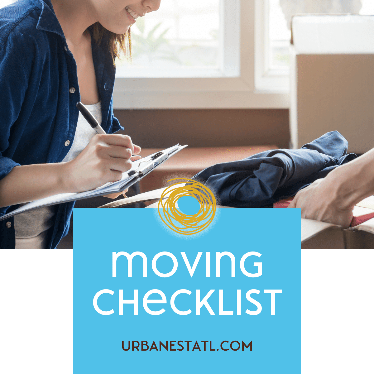 New home owner with checklist of things to do before moving into home