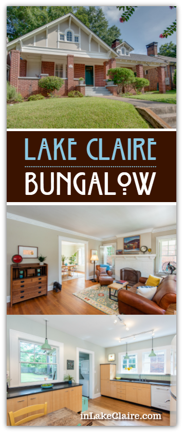Photo collage of Lake Claire bungalow located at 2066 McLendon Ave Atlanta GA