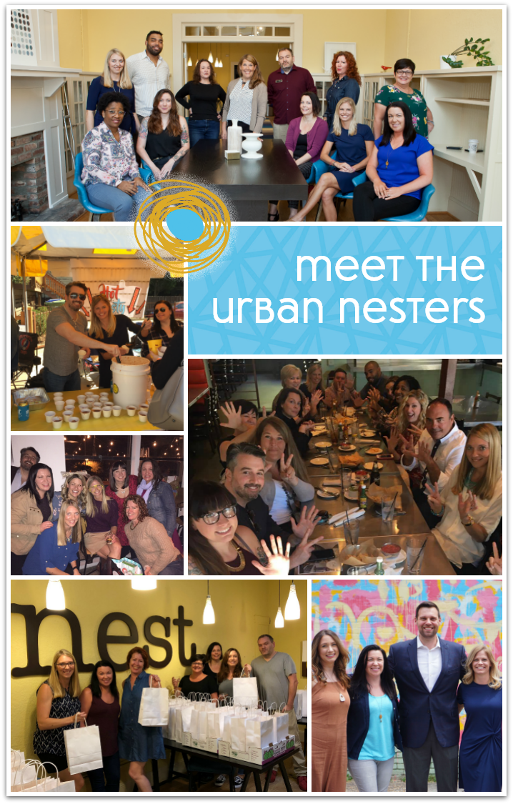 Photo collage of real estate agents at the Urban Nest Real Estate Group at eXp