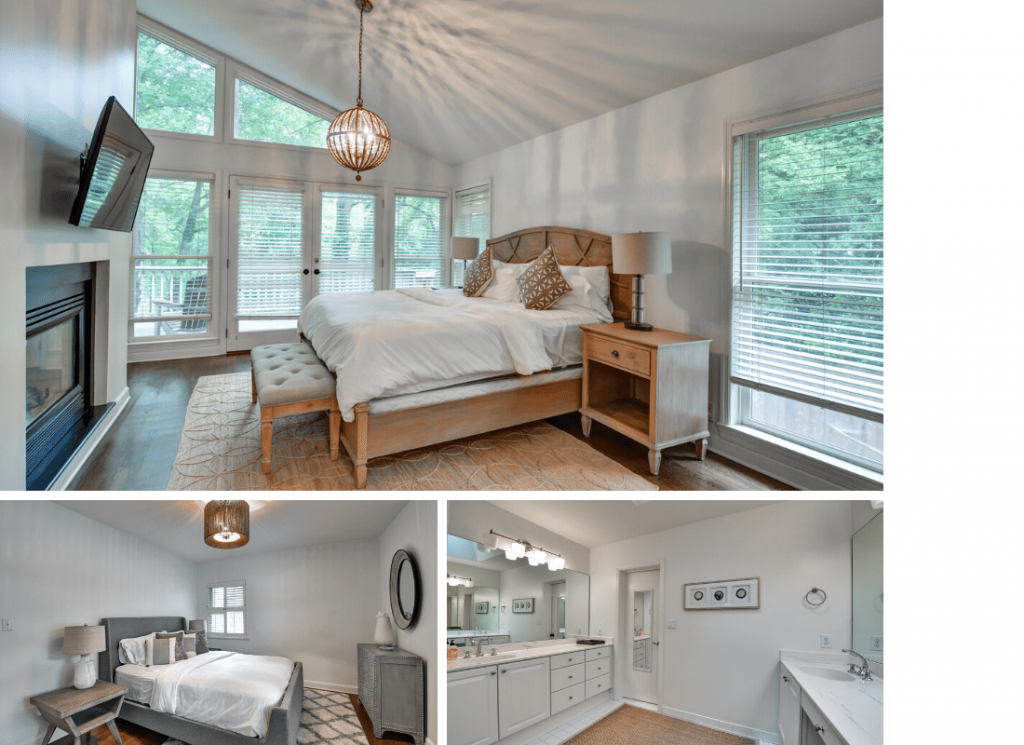 Master bedrooms in this mid century home in Morningside Atlanta
