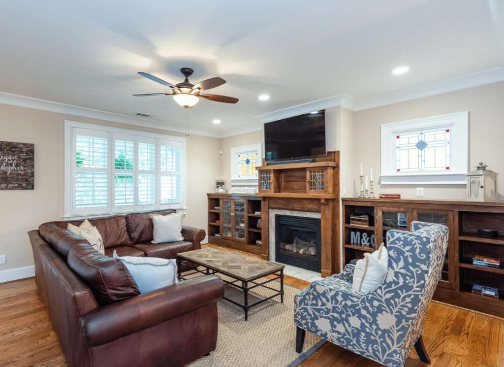 Living room in this Atlanta home for sale near Beltline