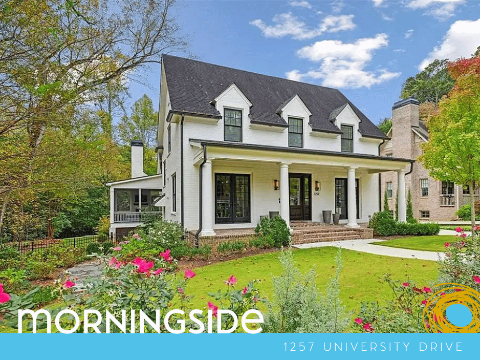 Exterior of a Morningside home for sale. Located at 1257 University Dr Atlanta.