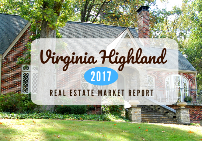 Cover page for the 2017 home sales report in Virginia Highland Atlanta