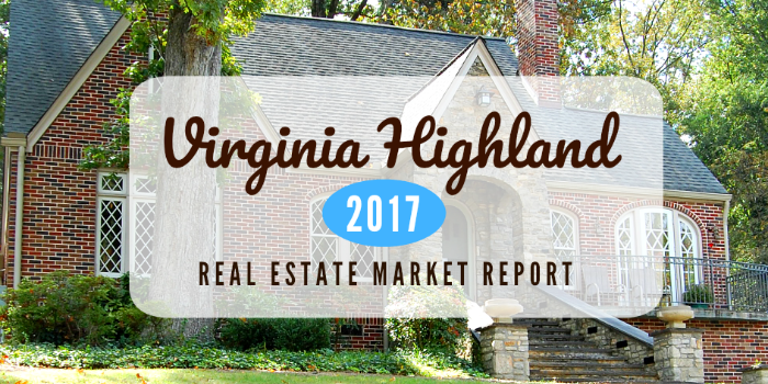Cover page for the 2017 home sales report in Virginia Highland Atlanta